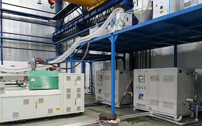 Chillers integrated with injection molding production lines in Indonesia